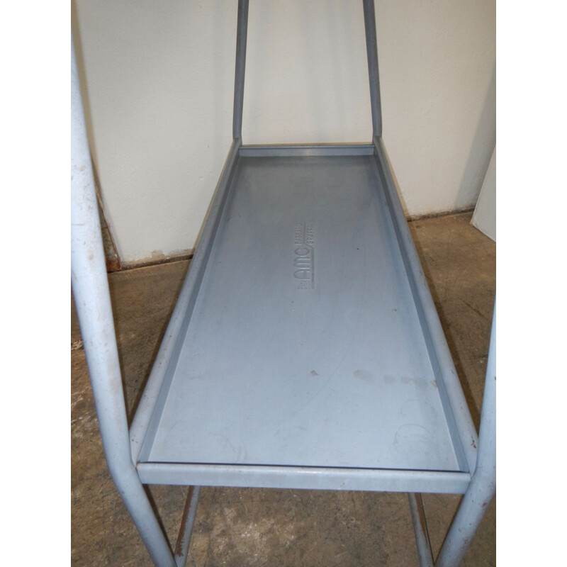 Vintage metal shoe cart carrello industriale, 1970