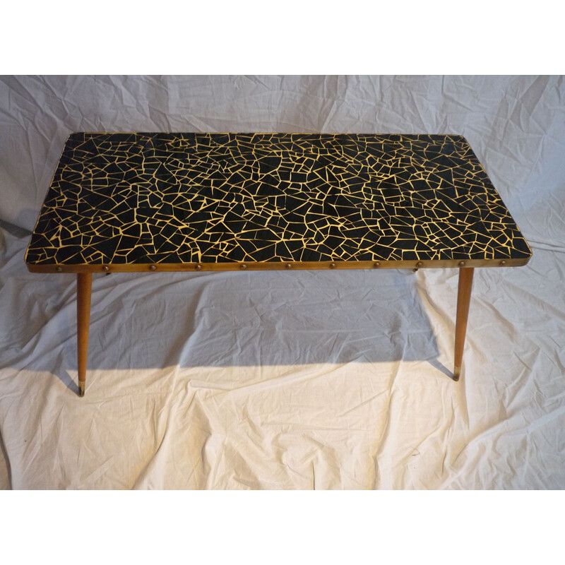 Vintage coffee table in shard mosaic