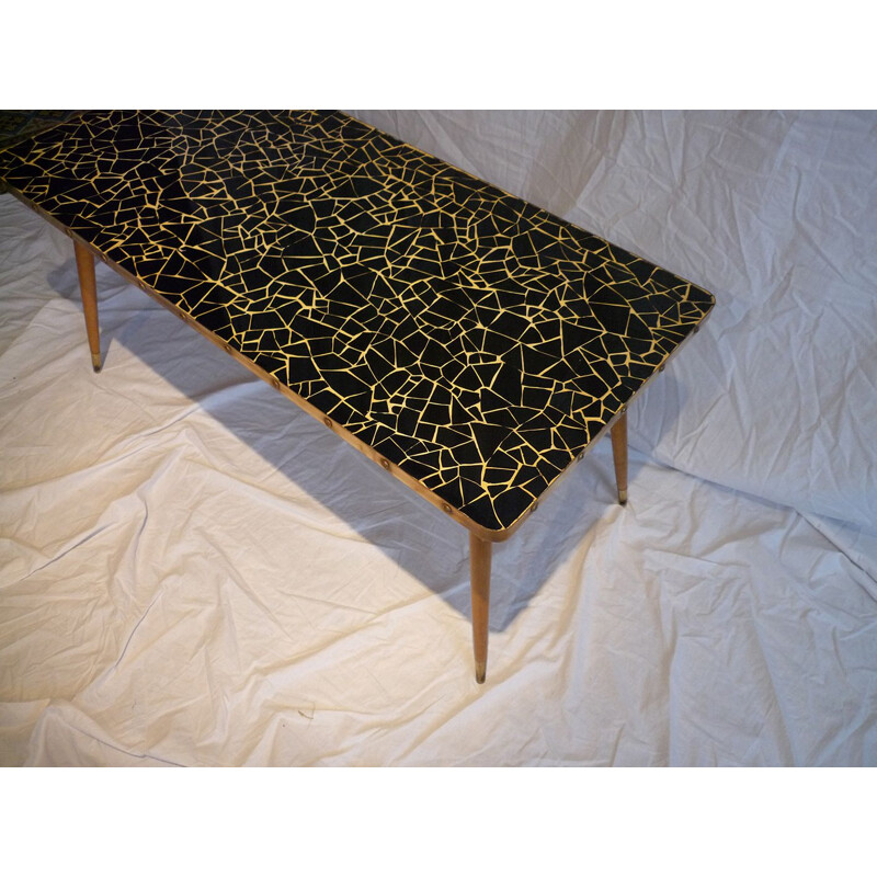 Vintage coffee table in shard mosaic