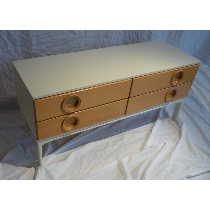 Vintage low chest of drawers 4 drawers