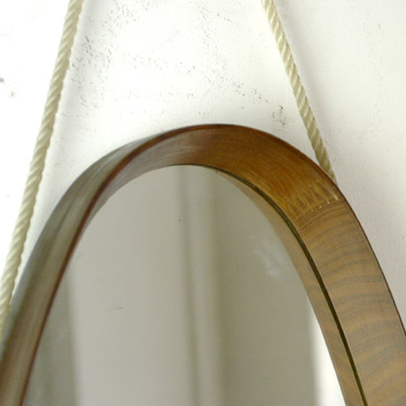 Italian vintage mirror in walnut - 1950s