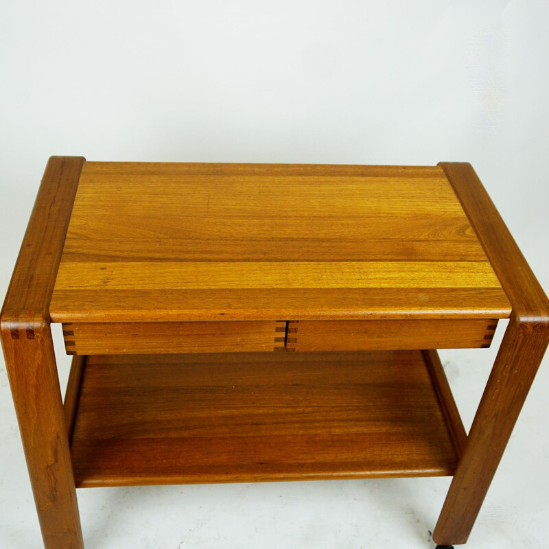 Vintage Teak Servierwagen Skandinavien 1960