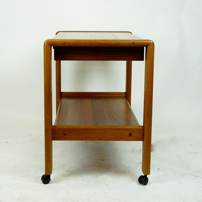 Vintage Teak Serving Trolley Scandinavian 1960s