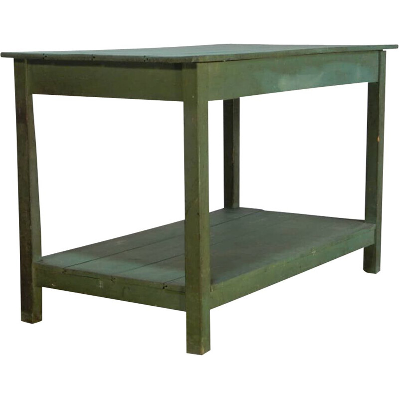 Vintage table painted green v0275 1970