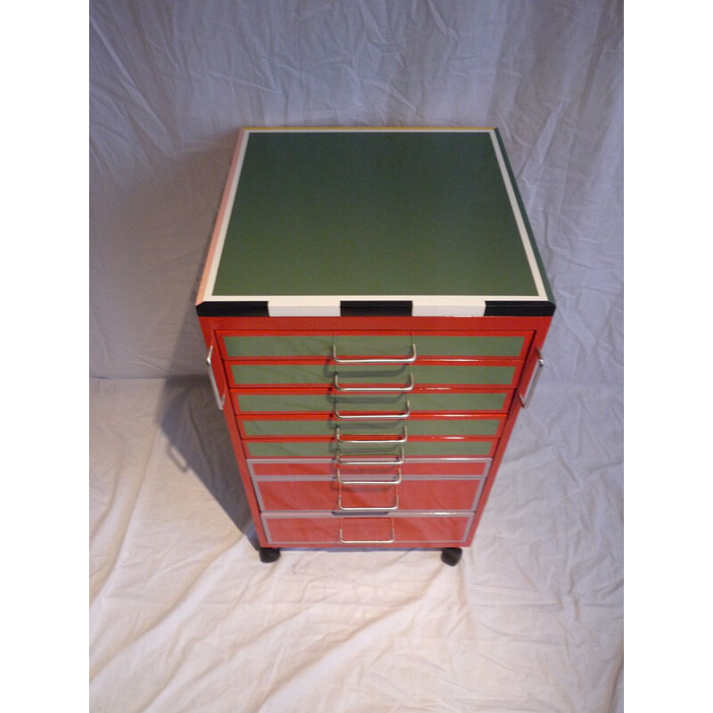 Vintage dental cabinet with drawers