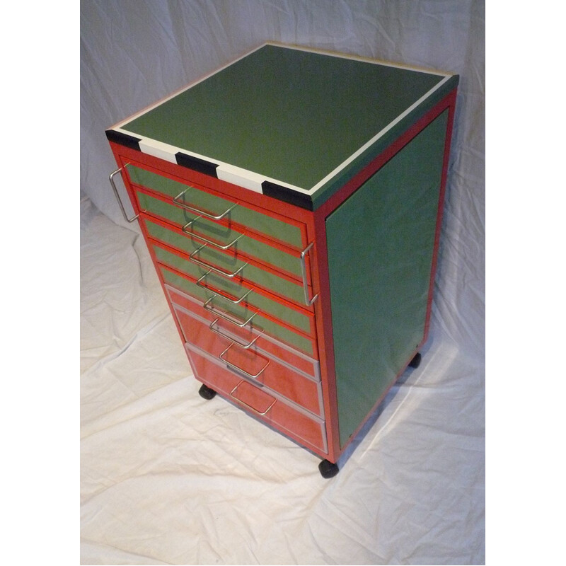 Vintage dental cabinet with drawers