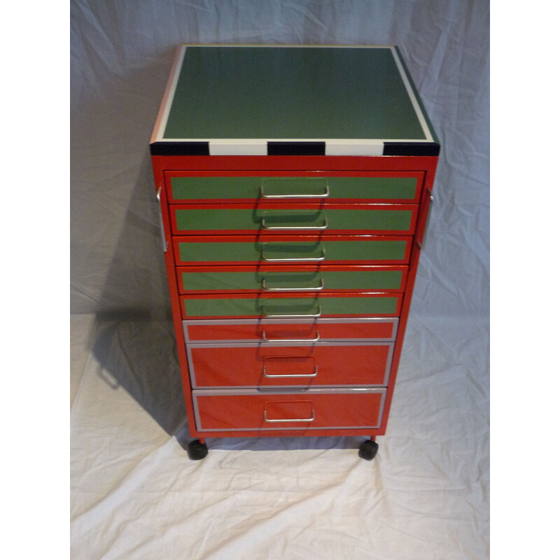 Vintage dental cabinet with drawers