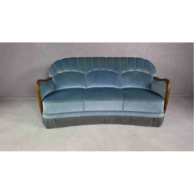 VIntage Art Deco Banana Sofa Danish 1950s