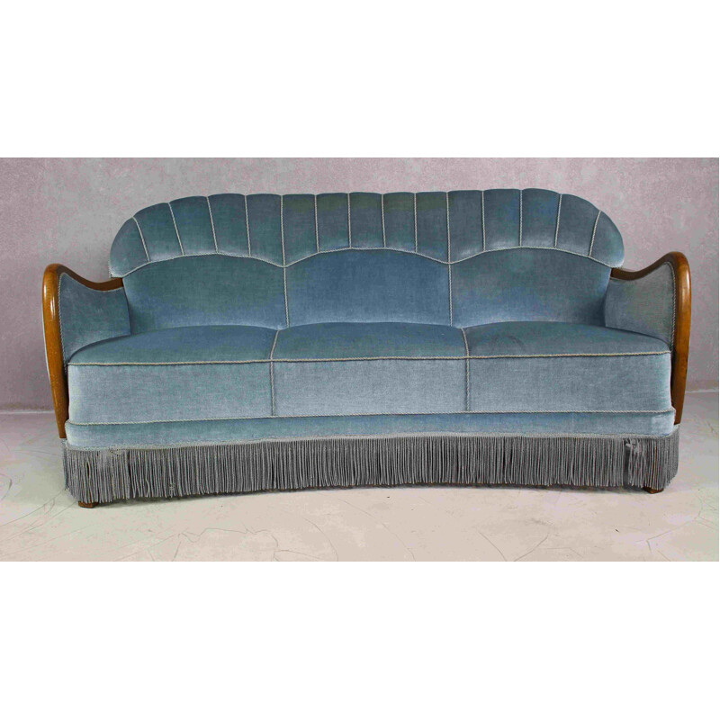 VIntage Art Deco Banana Sofa Danish 1950s