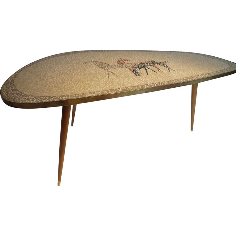 table basse vintage mosaïque