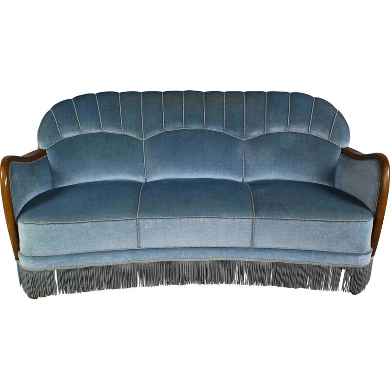 VIntage Art Deco Banana Sofa Danish 1950s