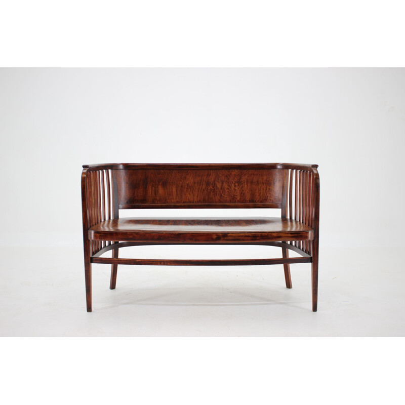 Vintage Marcel Kammerer Wooden Sofa for Gebruder Thonet 1910s