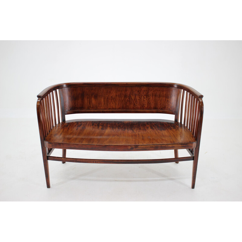 Vintage Marcel Kammerer Wooden Sofa for Gebruder Thonet 1910s
