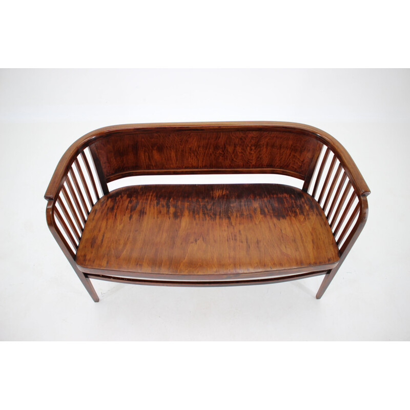 Vintage Marcel Kammerer Wooden Sofa for Gebruder Thonet 1910s