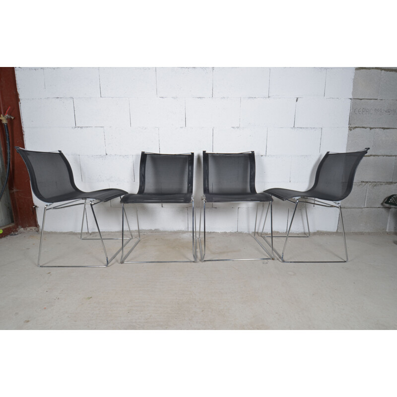 Lot of 4 vintage chairs Fermob Pascal Mourgue