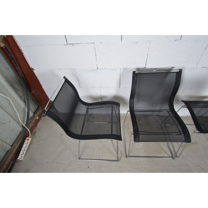 Lot of 4 vintage chairs Fermob Pascal Mourgue