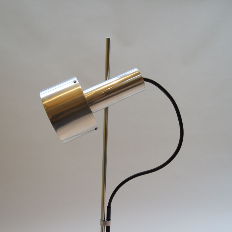 Vintage Peter Nelson Aluminium Single Spot Floor Lamp Early 1960s