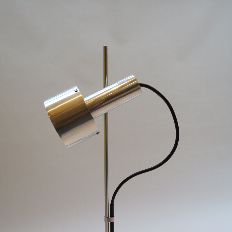 Lampadaire vintage Peter Nelson à spot unique en aluminium 1960