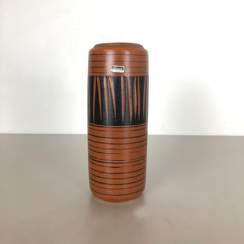Vintage Pottery Fat Lava Vase by Scheurich Germany 1970s