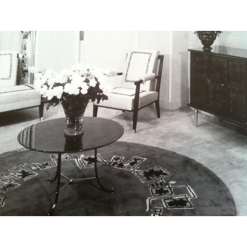 Vintage mahogany chair, Jules Leleu - 1950