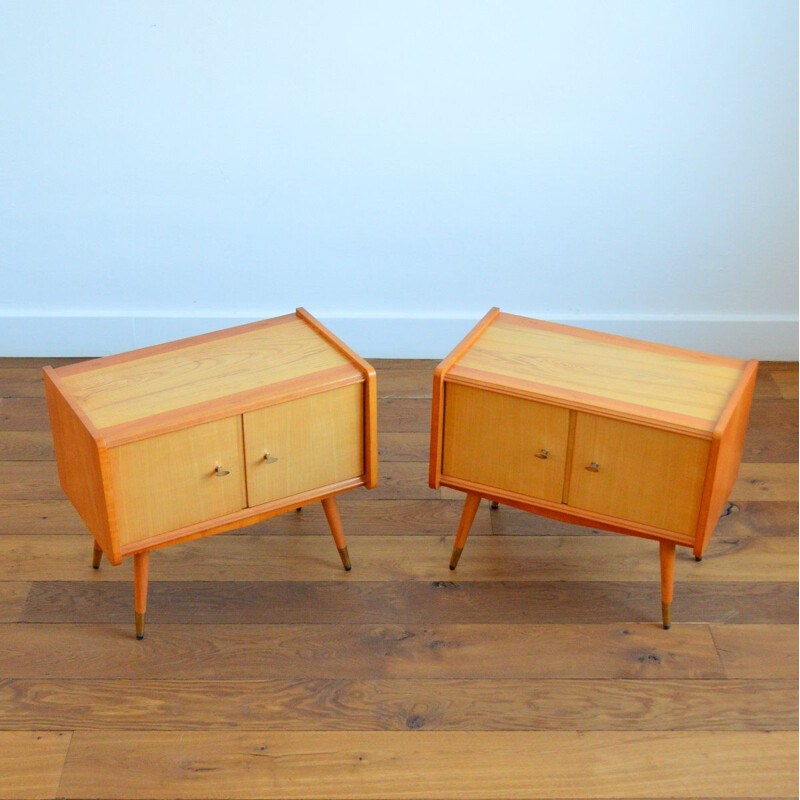 Pair of vintage bedside tables 1960s