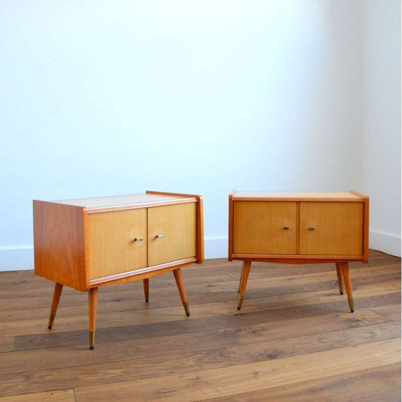 Pair of vintage bedside tables 1960s