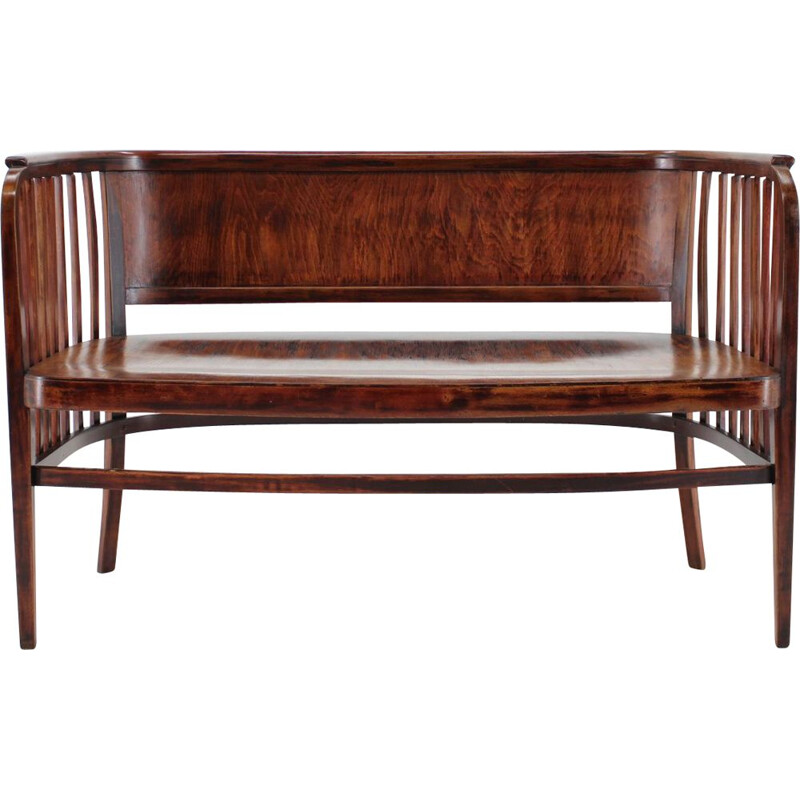 Vintage Marcel Kammerer Wooden Sofa for Gebruder Thonet 1910s