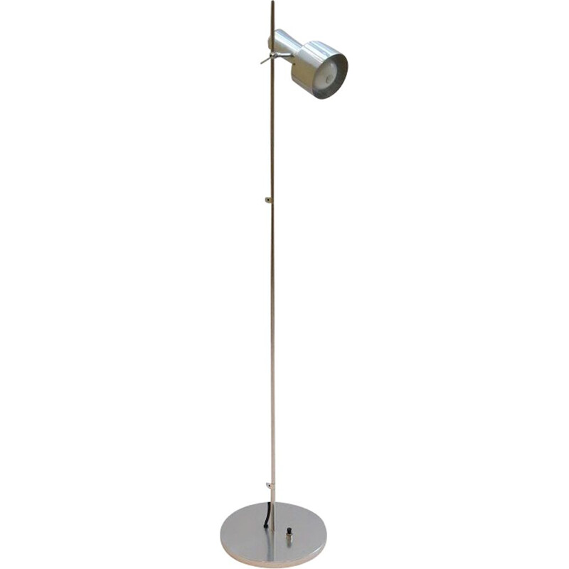 Vintage Peter Nelson Aluminium Single Spot Floor Lamp Early 1960s