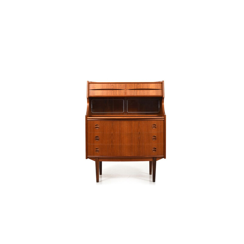 Mid-Century Teak Secretary with curved Front Danish