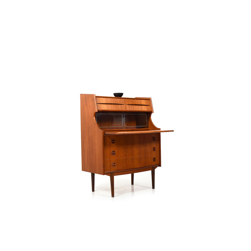 Mid-Century Teak Secretary with curved Front Danish