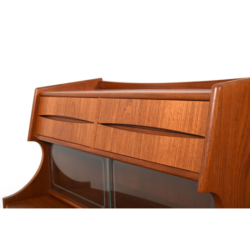 Mid-Century Teak Secretary with curved Front Danish