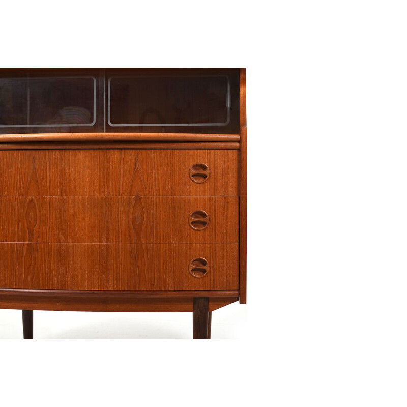 Mid-Century Teak Secretary with curved Front Danish