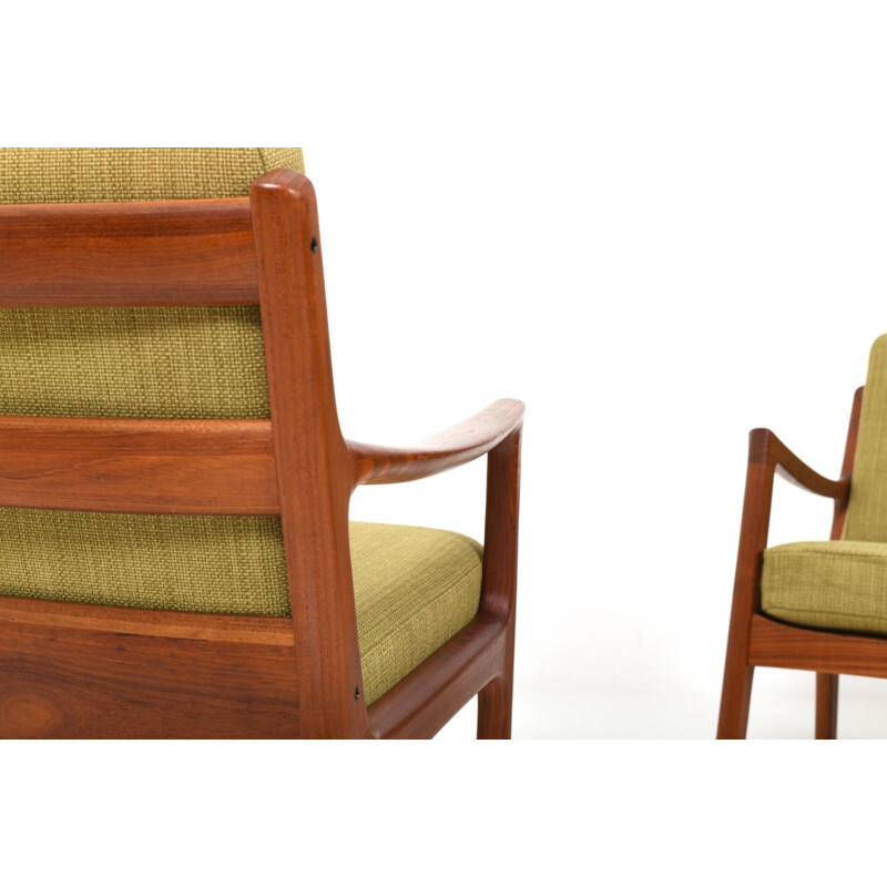 Pair of vintage Senator Teak Easychairs by Ole Wanscher