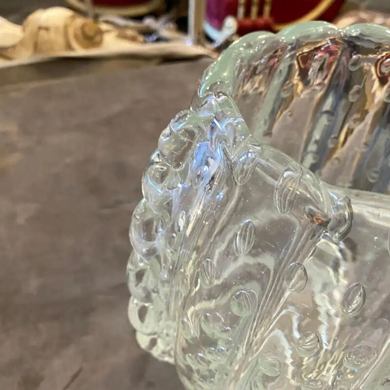 Vase vintage en verre de Murano Barovier Toso 1960