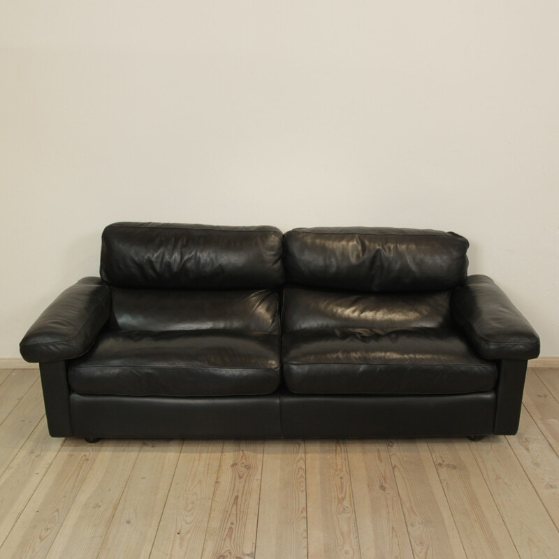 Sofa three-seater leather, Tito AGNOLI  - 1970s