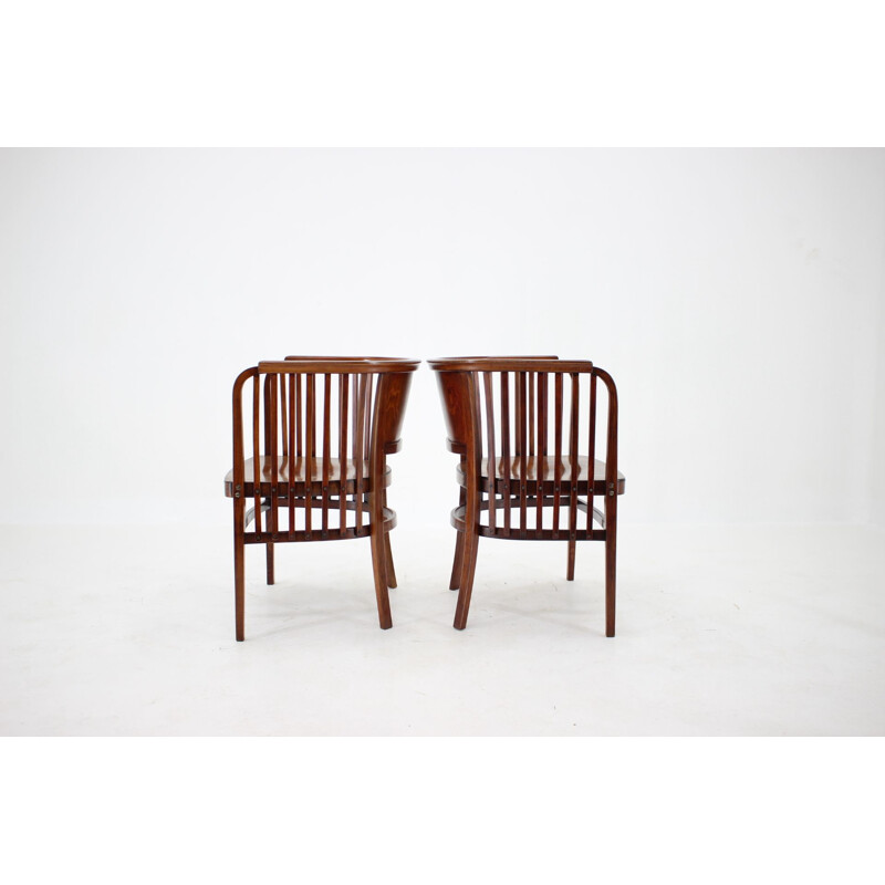 Paire de chaises vintage en bois Marcel Kammerer pour Gebruder Thonet 1910