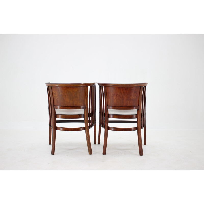 Pair of vintage Marcel Kammerer Wooden Chairs for Gebruder Thonet 1910s