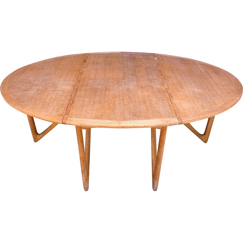 Jason Mobler "drop leaf" dining table in oak, Kurt OSTERVIG - 1960s