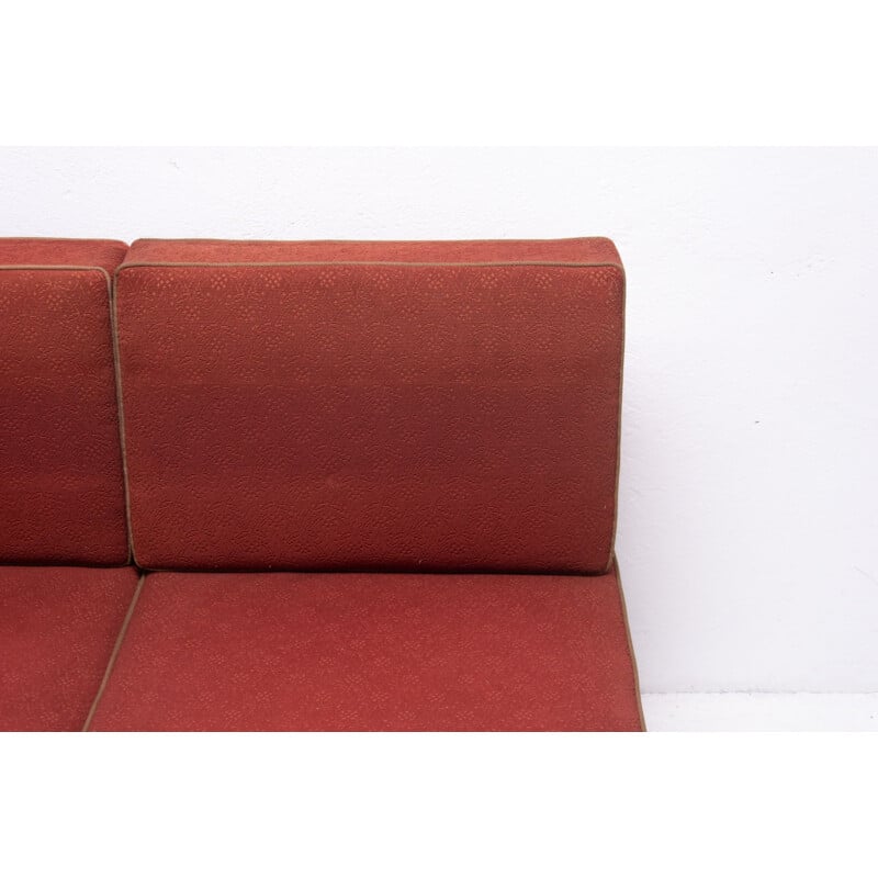 Mid-century sofabed in walnut by Jindrich Halabala for UP Zavody 1950s