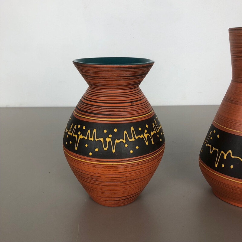 Paire de vases vintage en céramique par Heinz Siery pour Carstens Tönnieshof, Allemagne 1960