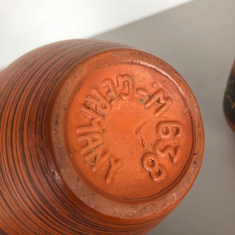 Coppia di vasi vintage in ceramica di Heinz Siery per Carstens Tönnieshof, Germania 1960