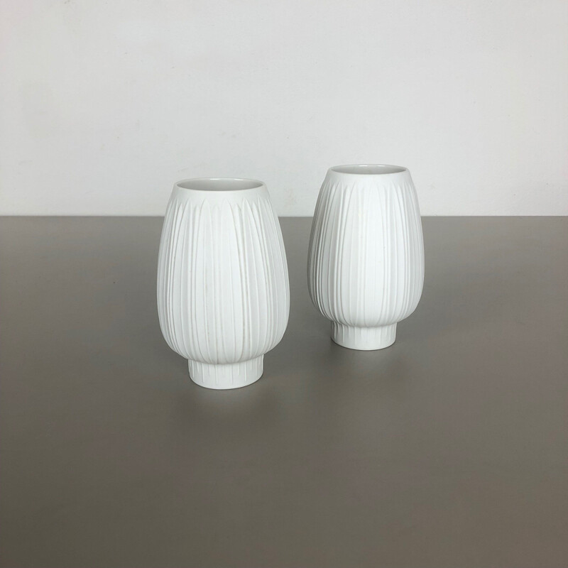 Pair of vintage Porcelain Vase by Heinrich Selb Germany 1970s