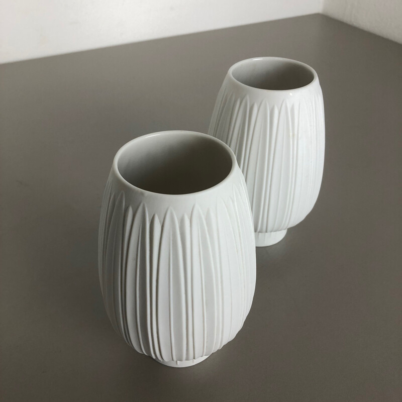 Pair of vintage Porcelain Vase by Heinrich Selb Germany 1970s