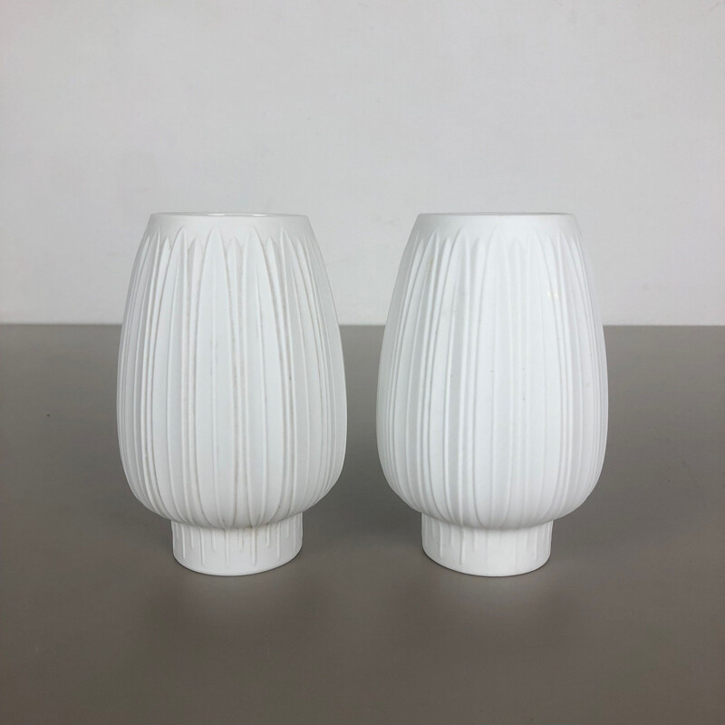 Pair of vintage Porcelain Vase by Heinrich Selb Germany 1970s