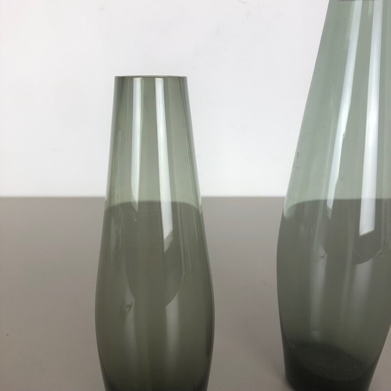 Par de vasos de turmalina vintage de Wilhelm Wagenfeld para WMF, Alemanha 1960