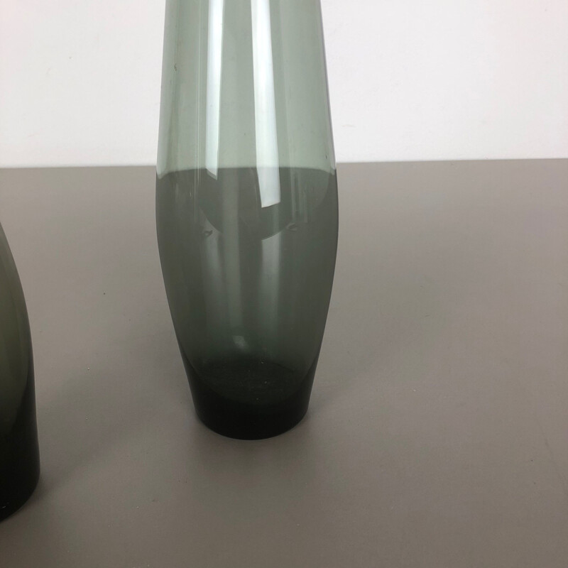 Par de vasos de turmalina vintage de Wilhelm Wagenfeld para WMF, Alemanha 1960