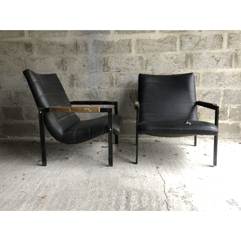 Pair of vintage Las Vegas Armchairs by Pierre Guariche