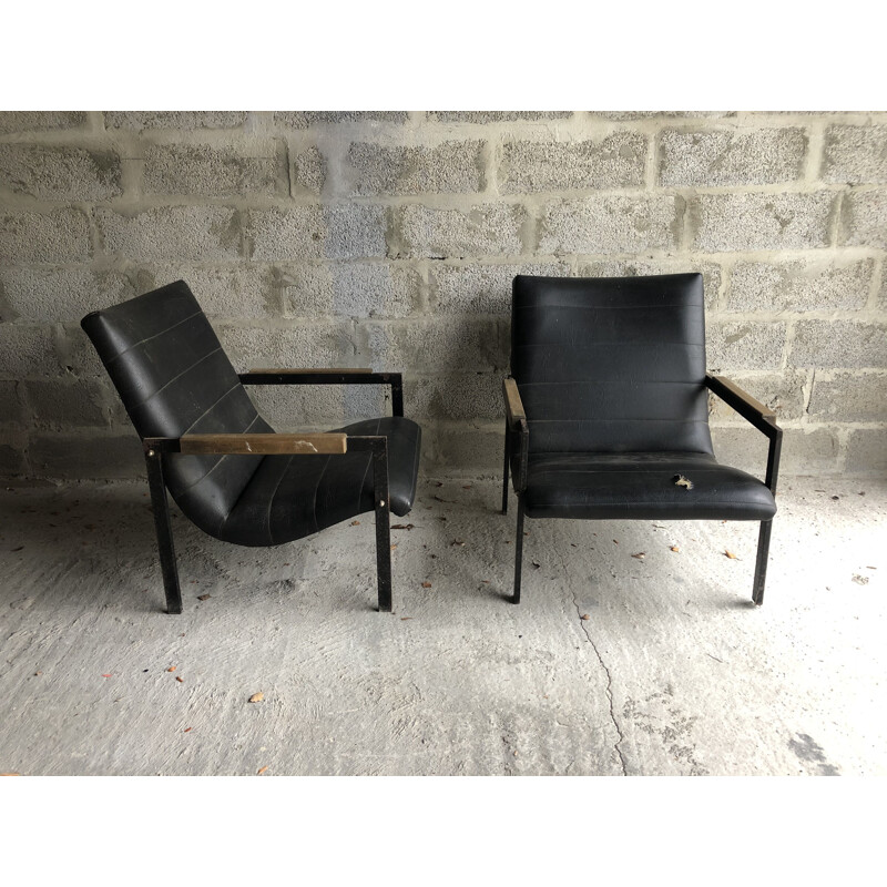 Pair of vintage Las Vegas Armchairs by Pierre Guariche