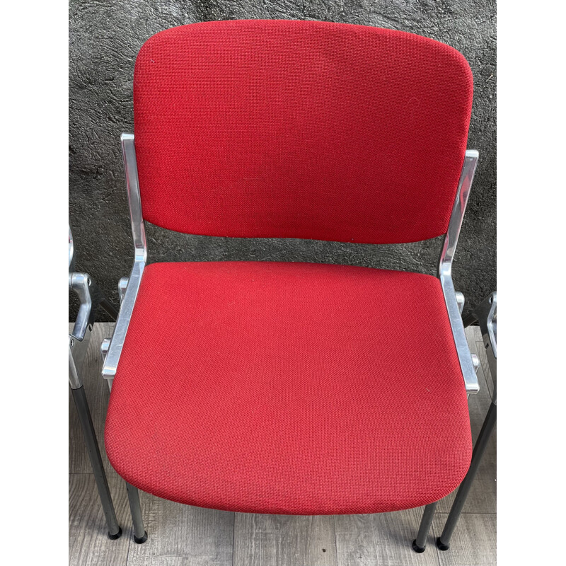 Set of 10 vintage DSC chair by Giancarlo Piretti for Castelli 1970s