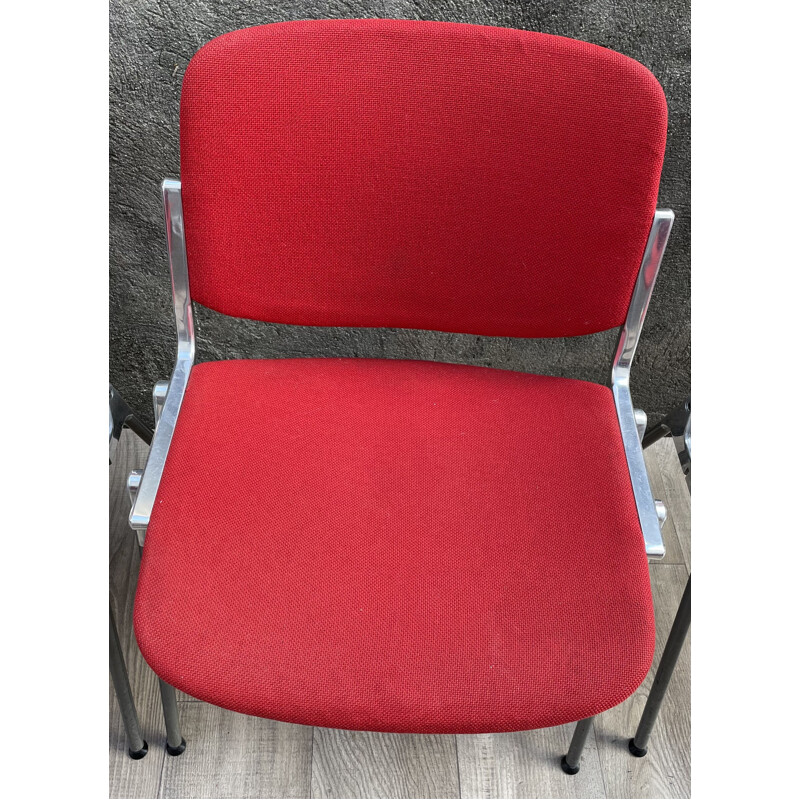 Set of 10 vintage DSC chair by Giancarlo Piretti for Castelli 1970s